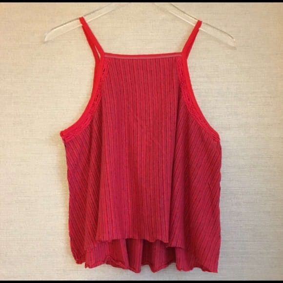Free People We the Free Ana High Neck Lace Flowy Tank Top Medium - Picture 3 of 3